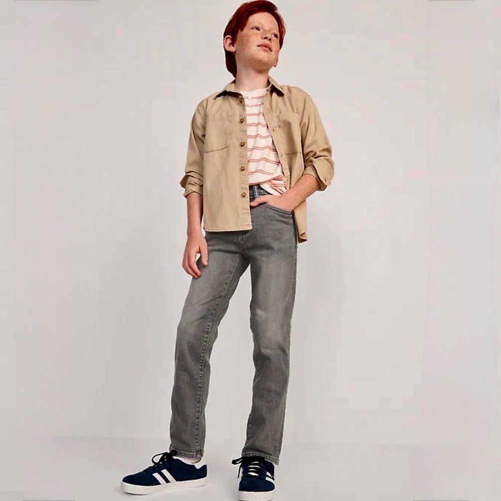 Old Navy Slim 360° Stretch Jeans for Boys in Gray Size 10 New Without Tags
